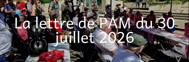 La lettre de PAM du 30 juillet 2026